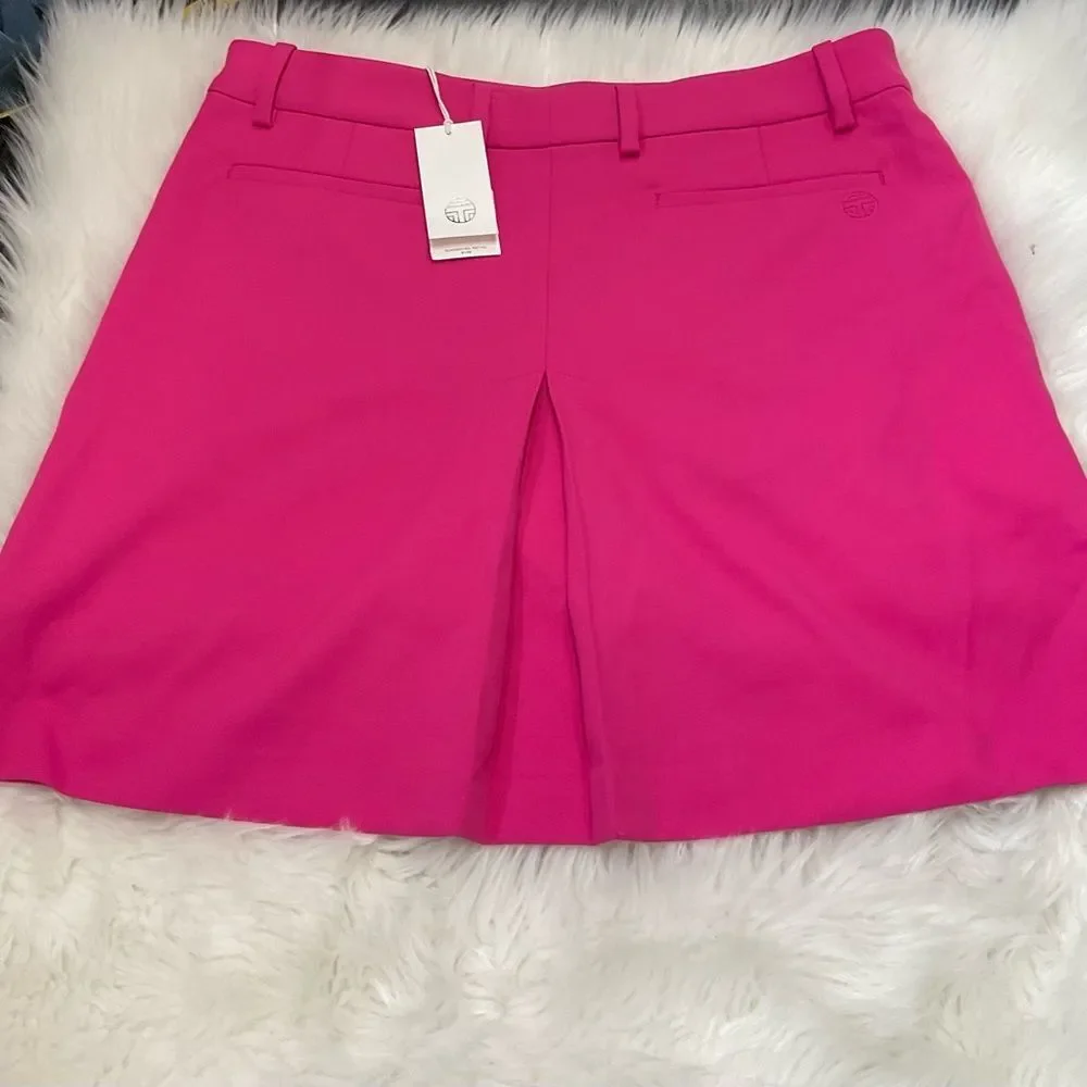NEW Tory Sport Bright Pink Pockets Tech Twil Golf Skort Size M